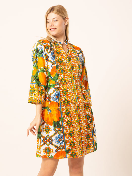 Caftan Dress - Agrigento - blue