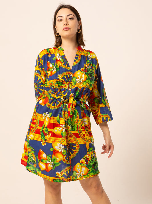 Caftan Dress - Agrigento - blue