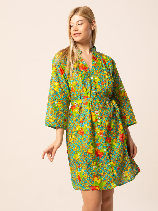 Caftan Dress - Agrigento - blue