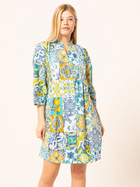 Caftan Dress - Agrigento - blue