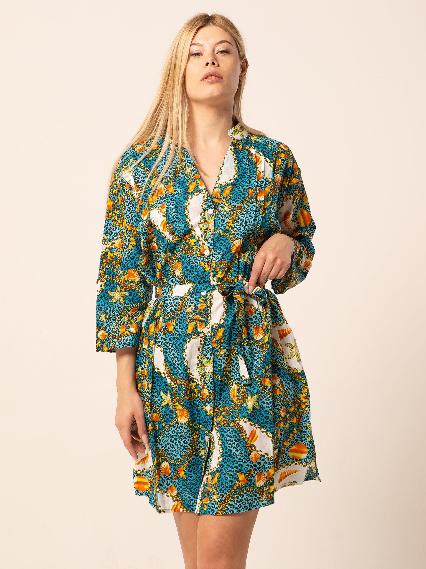 Caftan Dress - Agrigento - blue