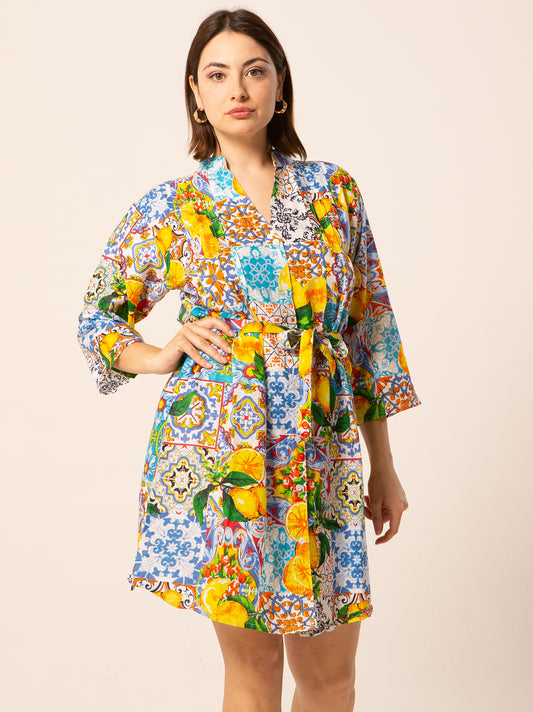 Caftan Dress - Agrigento - blue