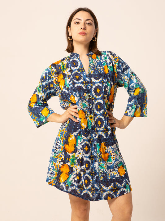 Caftan Dress - Agrigento - blue