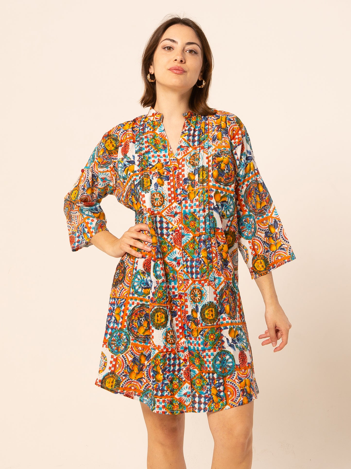 Caftan Dress - Agrigento - blue