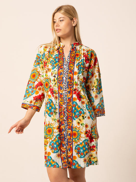 Caftan Dress - Agrigento - blue