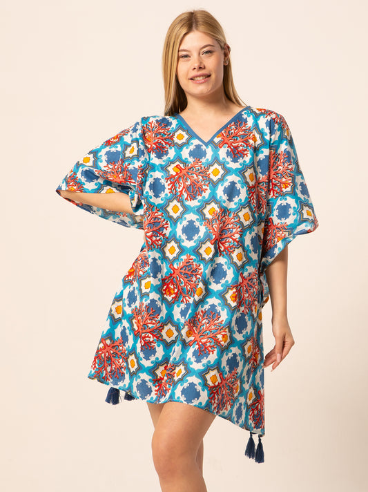 Caftan Dress - Agrigento - blue