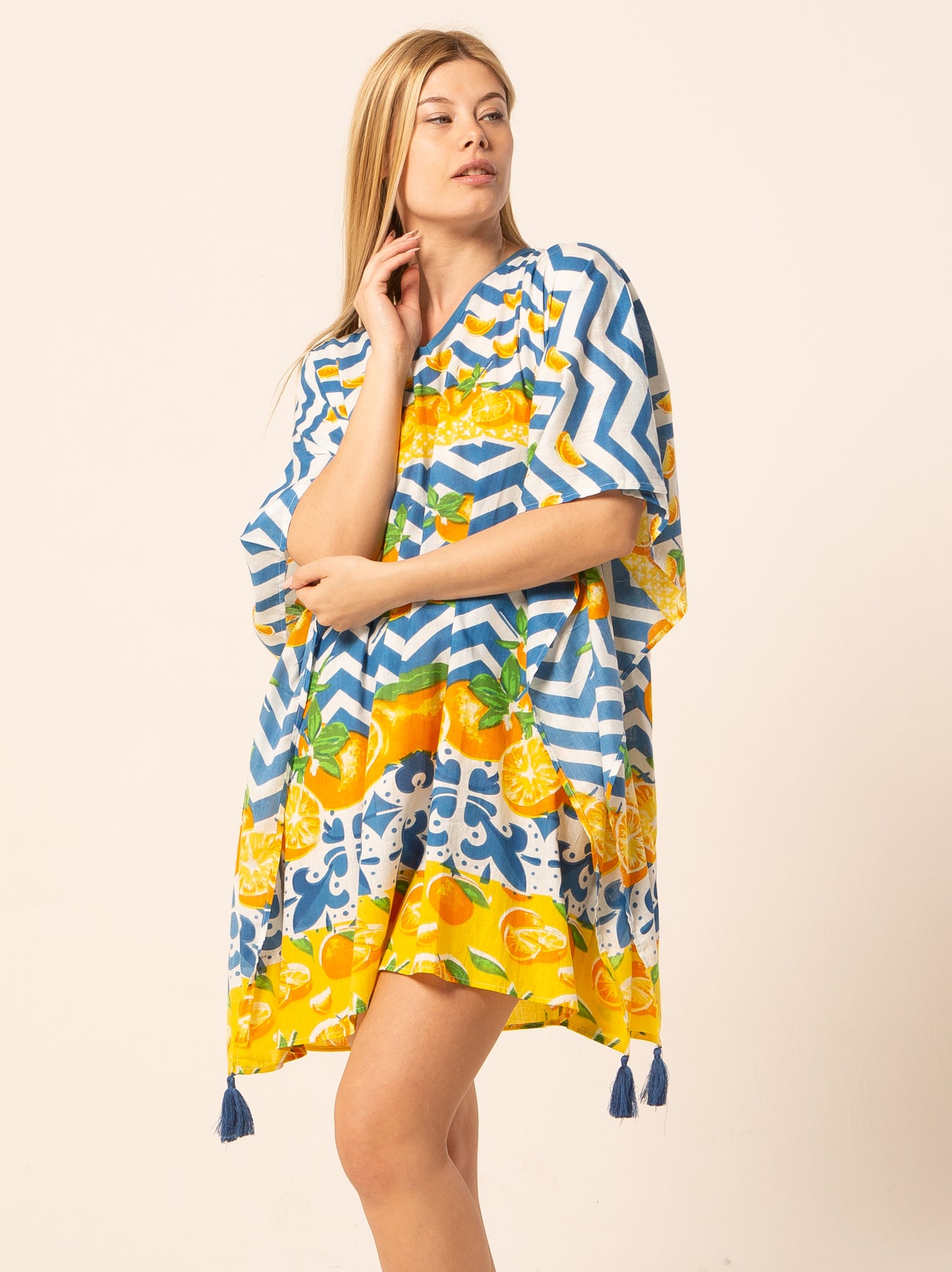 Caftan Dress - Agrigento - blue