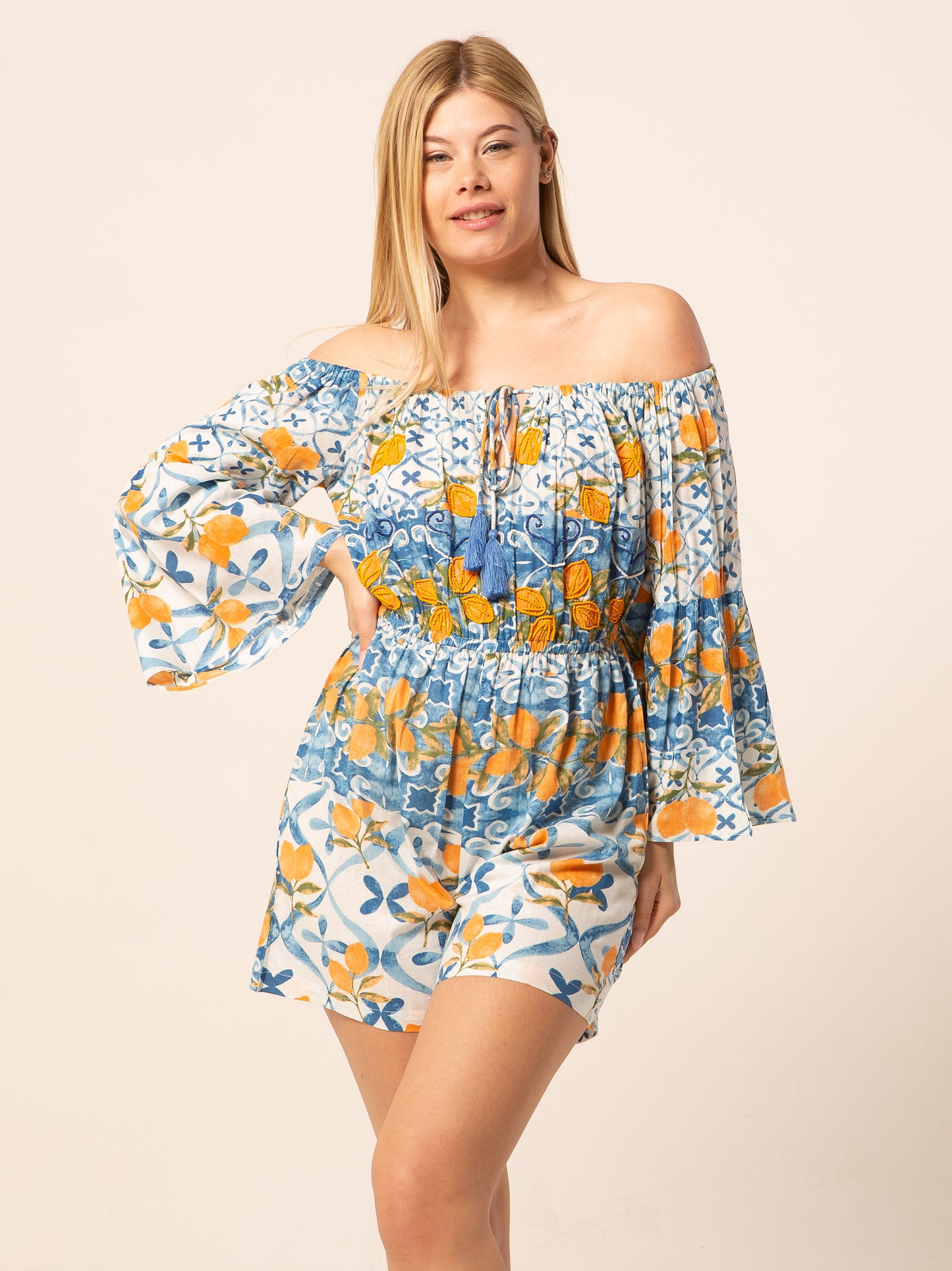 Caftan Dress - Agrigento - blue