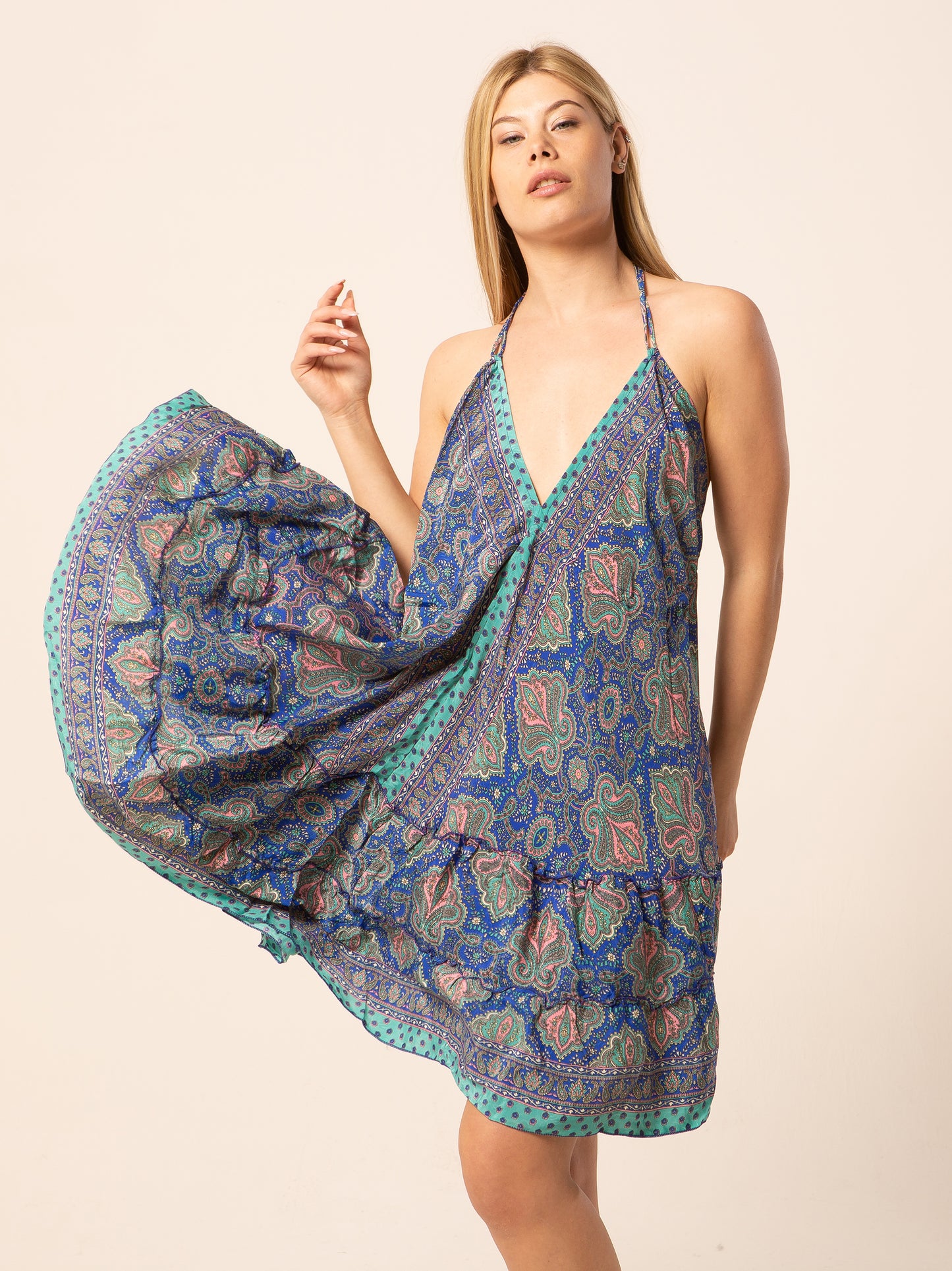 Caftan Dress - Agrigento - blue