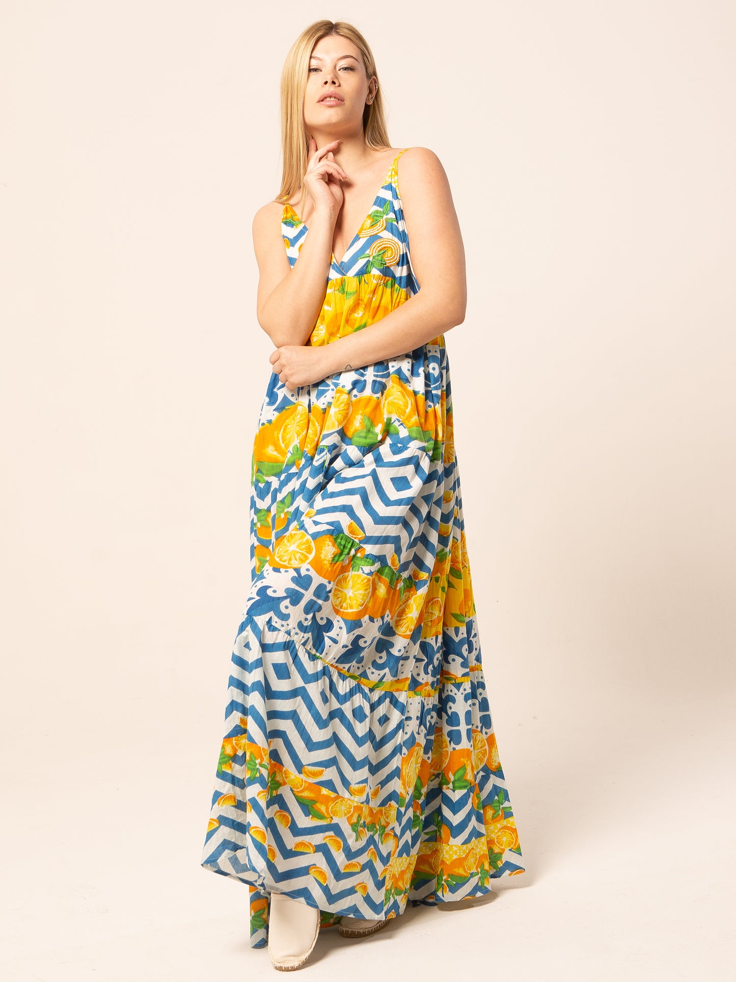 Caftan Dress - Agrigento - blue