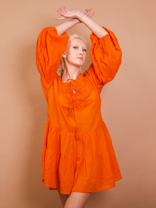 Caftan dress - Cattolica - orange