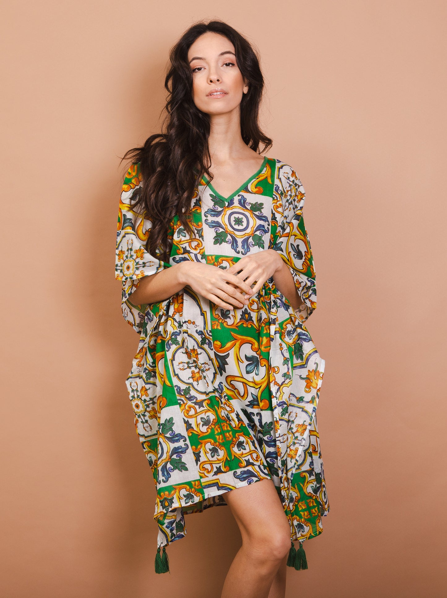 Caftan dress - Lipari - green