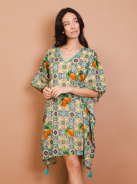 Caftan Dress - Scala - green