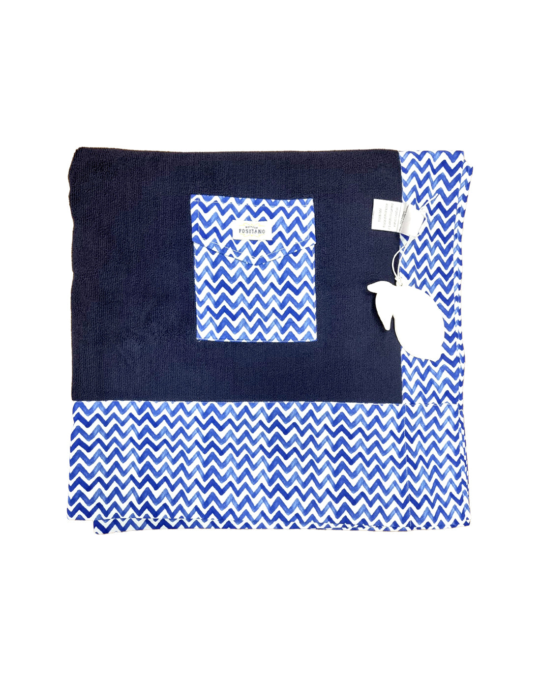 Onda - Navy wave patterned beach towel