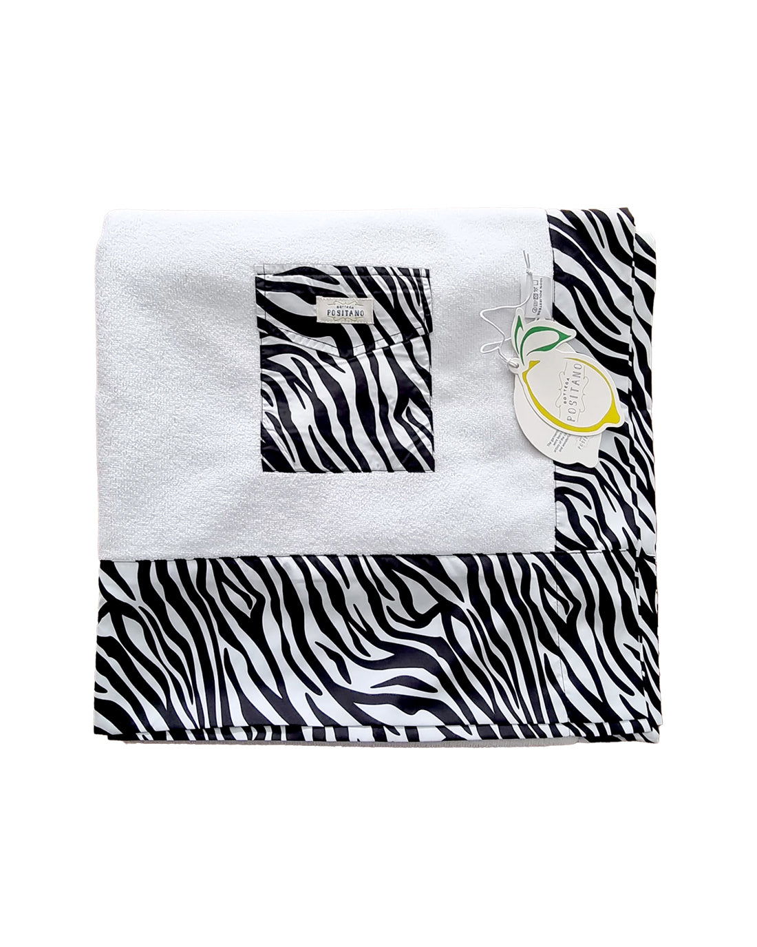 Zebra - Black zebra patterned beach towel